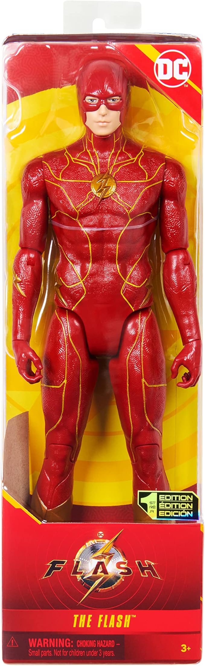 DC Comics, The Flash Action Figure, 12-inch The Flash Movie Collectible, Kids Toys for Boys and Girls Ages 3 and up - Figurio