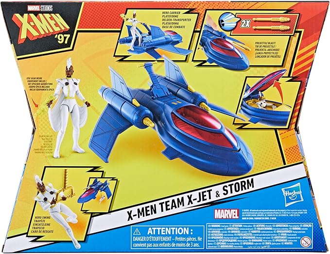 Marvel Studios X-Men '97, X-Men Team X-Jet and 4-inch Storm Figure, Super Hero Toys and Action Figures for Kids Ages 4 and Up - Figurio