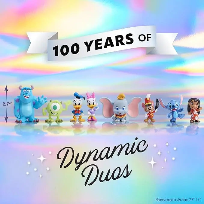 Disney100 Years of Dynamic Duos Celebration Collection Limited Edition 8-Piece Figure Pack, Kids Toys for Ages 3 Up by Just Play - Figurio