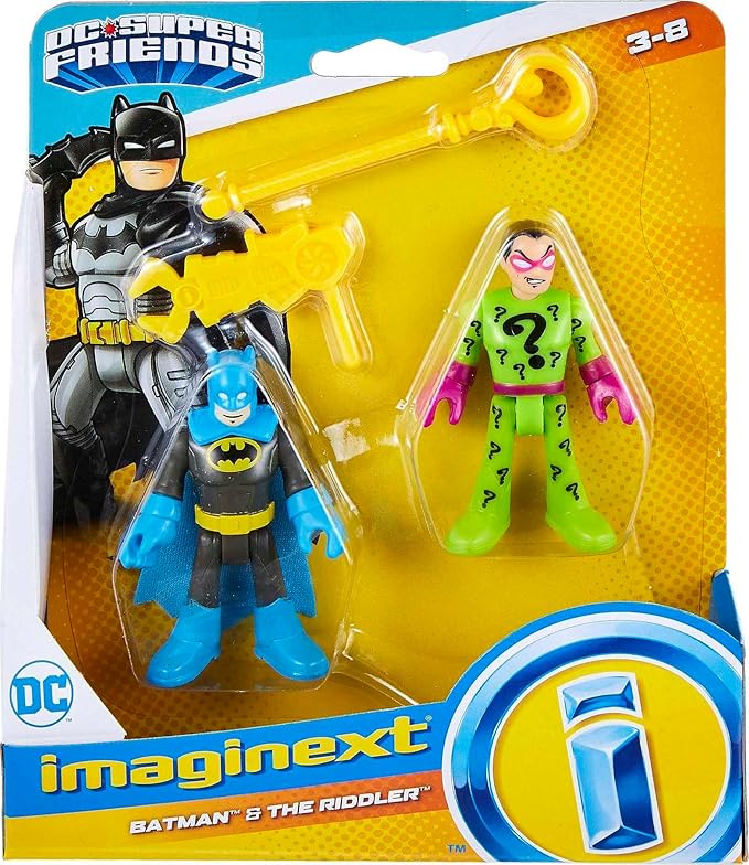 Fisher-Price Imaginext DC Super Friends Batman & The Riddler Figure Set for Preschool Kids Ages 3 to 8 Years - Figurio