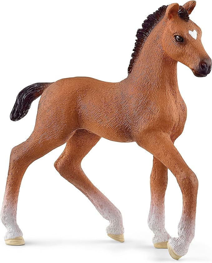 Schleich Horse Club Realistic Oldenburger Foal Baby Horse Figurine - Detailed Horse Toy, Durable for Education and Imaginative Play for Girls and Boys, Gift for Kids Ages 5+ - Figurio