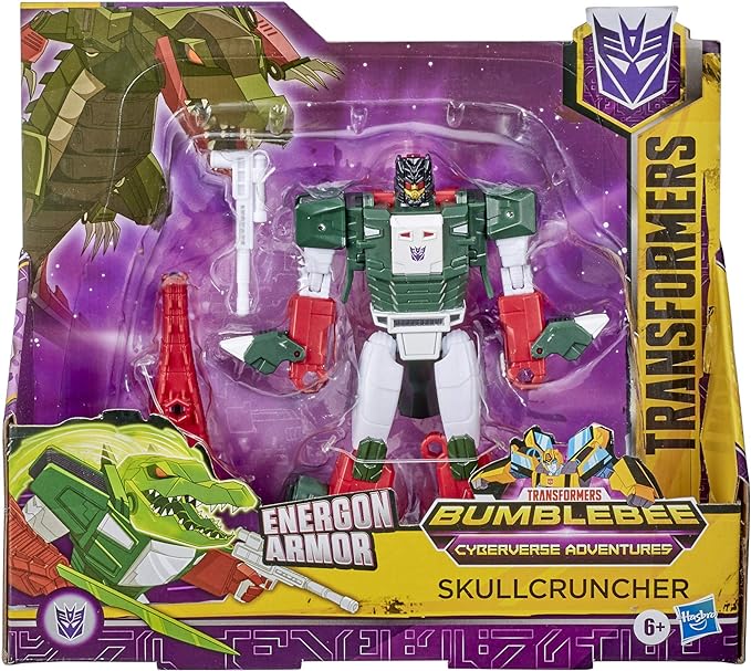 Transformers Bumblebee Cyberverse Adventures Ultra Class Skullcruncher Action Figure - Combines with Energon Armor to Power Up, for Kids Ages 6 and Up, 6.75-inch, Red - Figurio