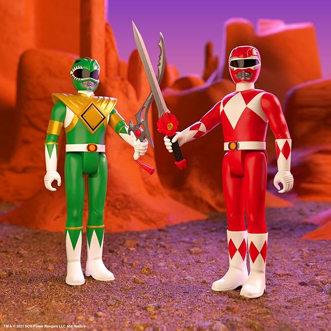 Super7 Mighty Morphin Power Rangers Red Ranger - 3.75" Power Rangers Action Figure with Accessories Classic TV Show Collectibles and Retro Toys - Figurio