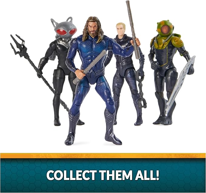 DC Comics, Aquaman Volcanic Island Pack (Amazon Exclusive), 4 Collectible Action Figures with Accessories, Superhero Kids Toys for Boys Ages 3+ - Figurio