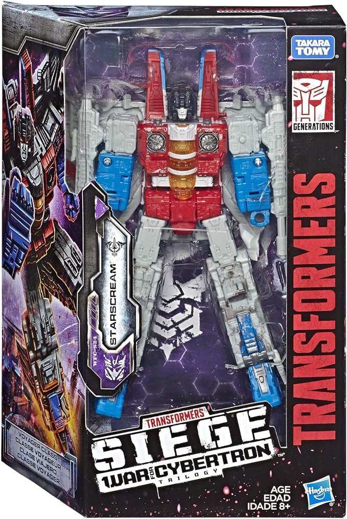 Transformers Toys Generations War for Cybertron Voyager Wfc-S24 Starscream Action Figure - Siege Chapter - Adults & Kids Ages 8 & Up, 7" - Figurio