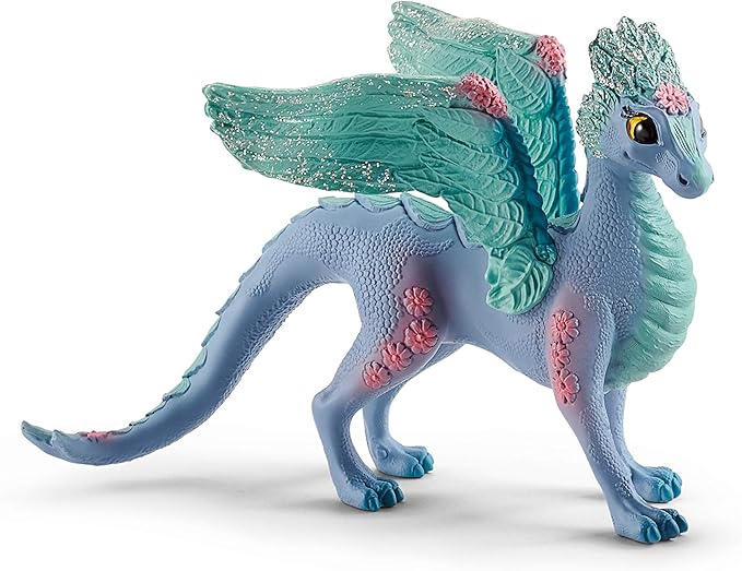 Schleich Bayala Toys and Figurines - Flying Flower Mother and Small Baby Dragon, Action Figure Kid Toys and Dolls, Girls and Boys Ages 5 and Above , 2 Piece Set - Figurio