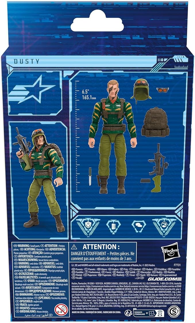 Hasbro Joe Classified Series G.I. Figure - 6" Figure and Accessories - Tiger Force Dusty - F7731 - Figurio