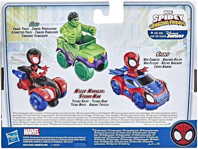 Marvel Spidey and His Amazing Friends Hulk Action Figure and Smash Truck Vehicle, Preschool Toy for Kids Ages 3 and Up - Figurio