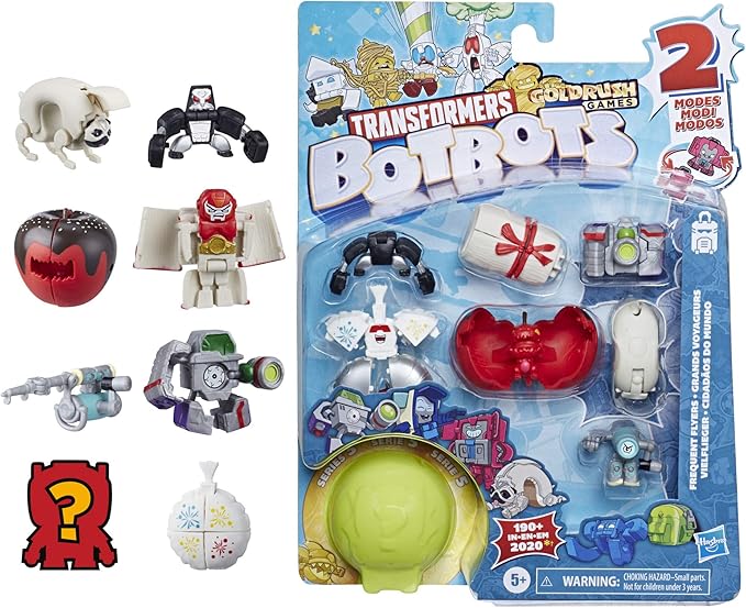 Transformers Toys BotBots Series 5 Frequent Flyers 8-Pack – Mystery 2-in-1 Collectible Figures! Kids Ages 5 and Up (Styles and Colors May Vary) by Hasbro - Figurio