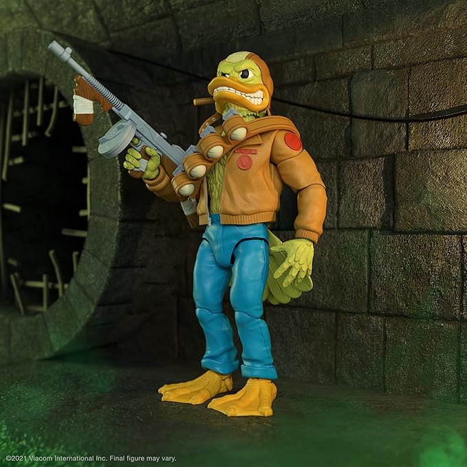 Super7 ULTIMATES! Teenage Mutant Ninja Turtles Ace Duck - 7" TMNT Action Figure with Accessories Classic Cartoon Collectibles and Retro Toys - Figurio