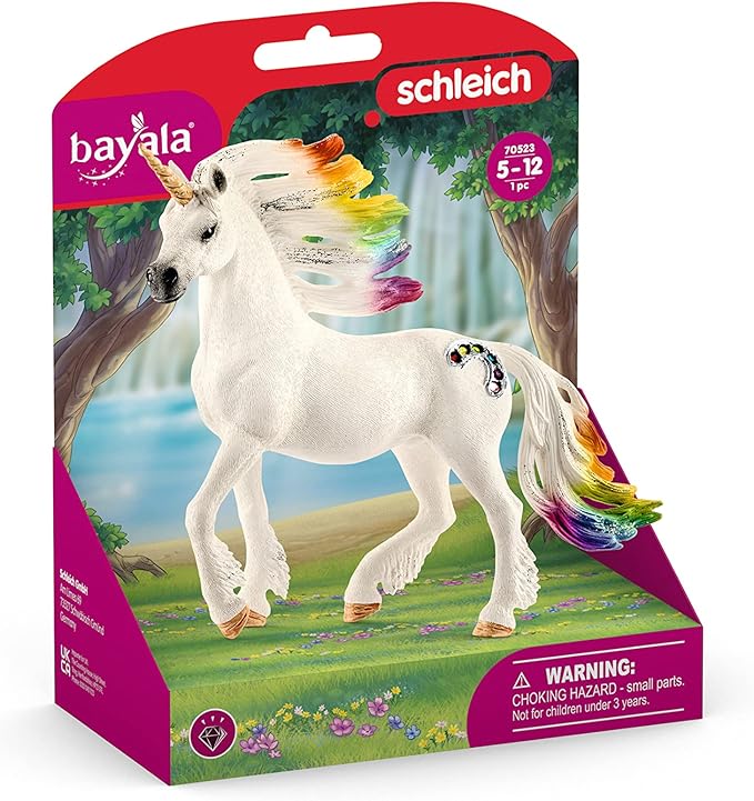 Schleich bayala Unicorn Toys for Girls and Boys Rainbow Unicorn Stallion, Ages 5+ - Figurio