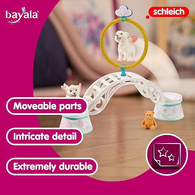 Schleich bayala, Mythical Creature Toys for Kids, Winged Baby Lion Training 9-Piece Playset, Ages 5+ - Figurio