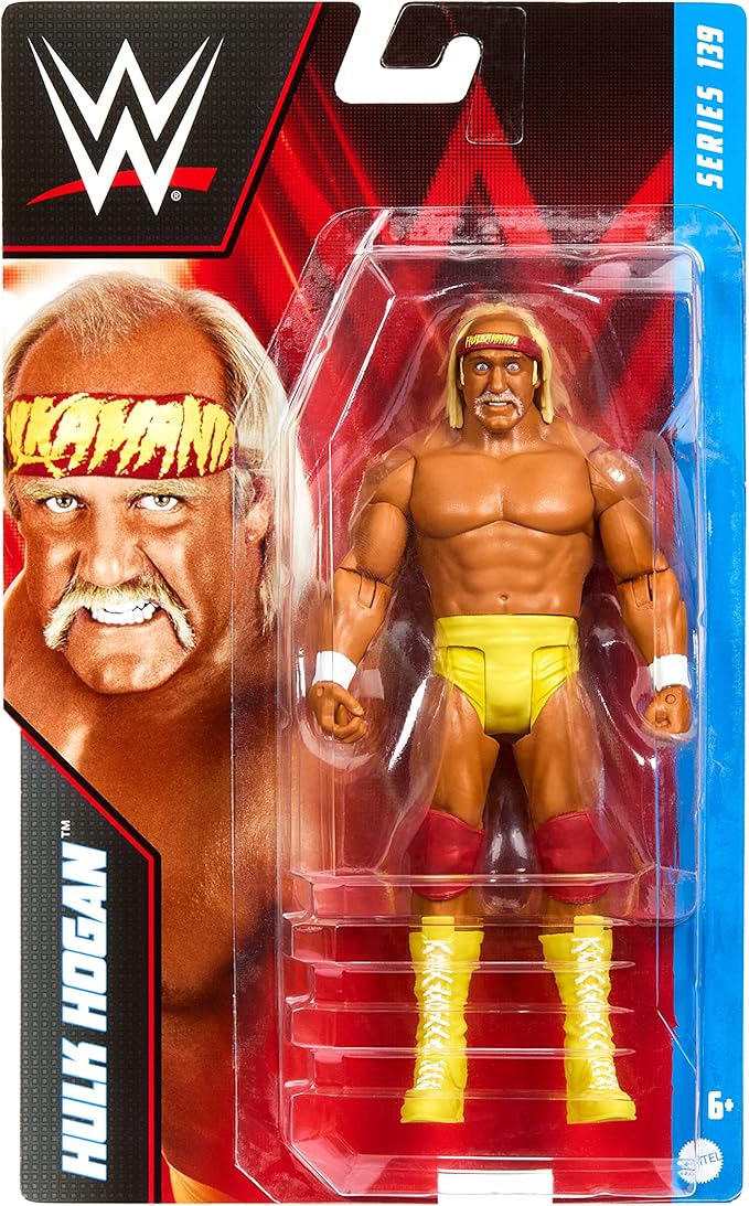 Mattel WWE Hulk Hogan Basic Action Figure, 10 Points of Articulation & Life-like Detail, 6-inch Collectible - Figurio