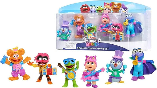 Disney Junior 2.5-inch Muppet Babies 6-Piece Rocksplosion Figure Set, Pretend Play, Kids Toys for Ages 3 Up by Just Play - Figurio