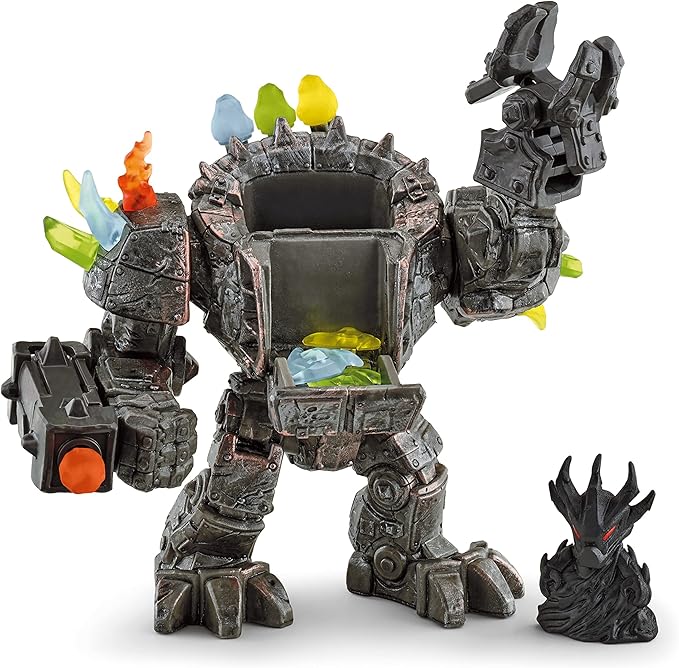 Schleich ELDRADOR Creatures — Master Robot with Mini Creature, 20 Piece Playset with Moveable and Rotating Parts, Robot Toy Play Set, Action Figures for Boys and Girls Ages 7+, Multicolor, 5.6 inch - Figurio