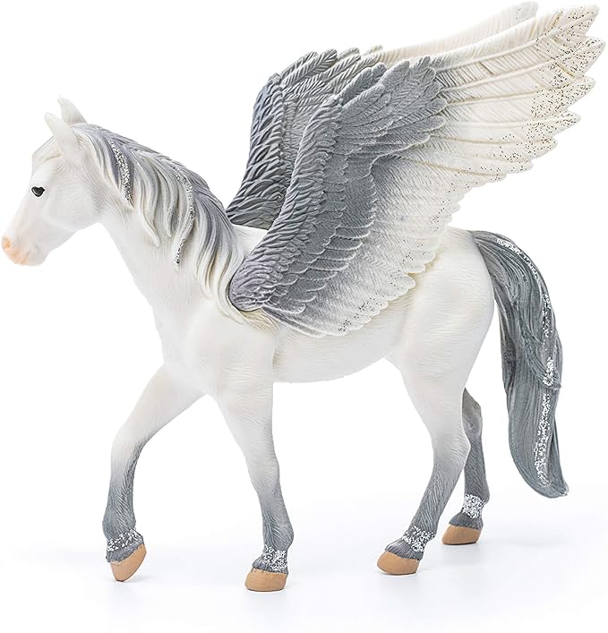 Schleich bayala Mythical Princess Pegasus Unicorn Figurine - Featuring Purple Wings, Highly Durable and Fun Imaginative Animal Toy for Boys and Girls, Gift for Kids Ages 5+ - Figurio