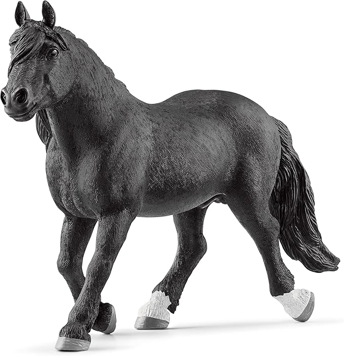 Schleich Farm World Realistic Noriker Stallion Horse Figurine - Highly Detailed and Durable Farm Animal Toy, Fun and Educational Play for Boys and Girls, Gift for Kids Ages 3+ - Figurio