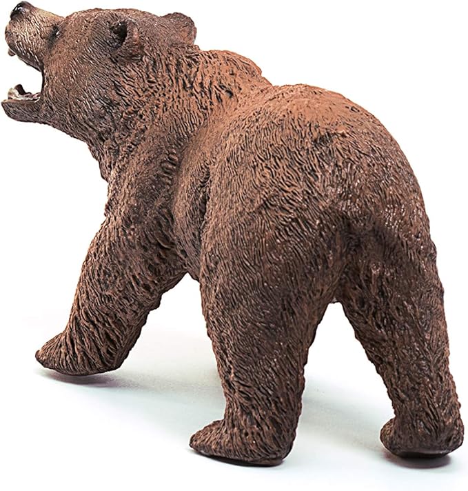 Schleich Wild Life Realistic Grizzly Bear Figurine - Hand-Painted and Detailed Animal Figure for Kids, Perfect Toy for Fun and Imaginative Adventures, Gift for Boys and Girls Ages 3+ , 2.6 inch - Figurio