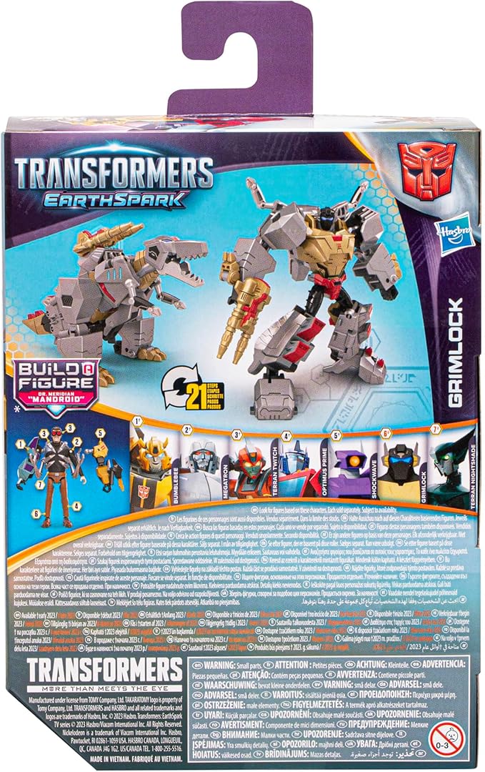 Transformers Toys EarthSpark Deluxe Class Grimlock Action Figure, 5-Inch, Robot Toys for Kids Ages 6 and Up - Figurio