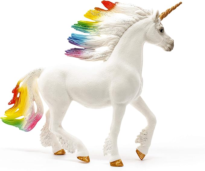 Schleich bayala Unicorn Toys for Girls and Boys Rainbow Unicorn Stallion, Ages 5+ - Figurio