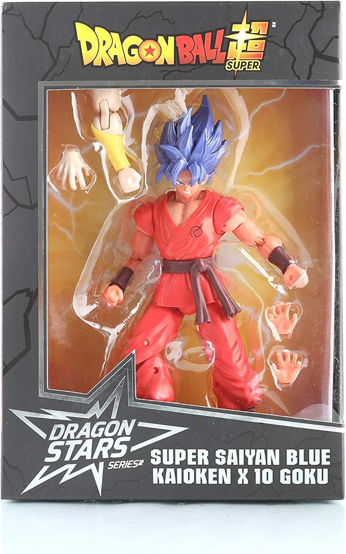 Bandai America - Dragon Ball Super Dragon Stars Super Saiyan Blue Kaioken x10 Goku - Figurio