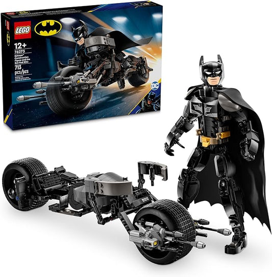 LEGO DC Batman: Batman Construction Figure & The Bat-Pod Bike, The Dark Knight Action Figure and Batman Motorcycle, Super Hero Toys, Kids’ Adventure Playset, Gift for Boys and Girls, 76273 - Figurio