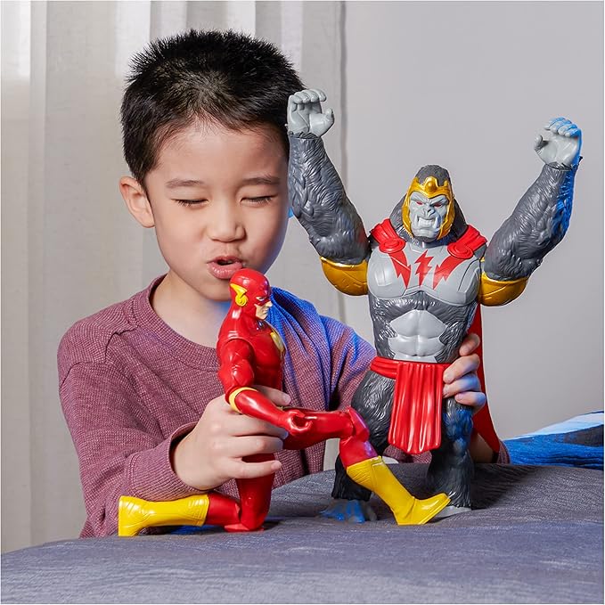 DC Comics, Batman vs. Gorilla Grodd 4-Pack, 30-cm Action Figures (Batman, The Flash, Gorilla Grodd, King Shark), Kids’ Toys for Boys and Girls Aged 3 and Up - Figurio