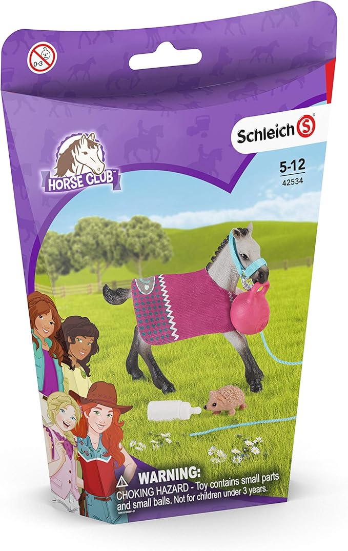 Schleich Horse Club, Horse Toys for Girls and Boys, Playful Foal Horse Set with Horse Toy and Accessories, 6 pieces, Ages 5+ - Figurio