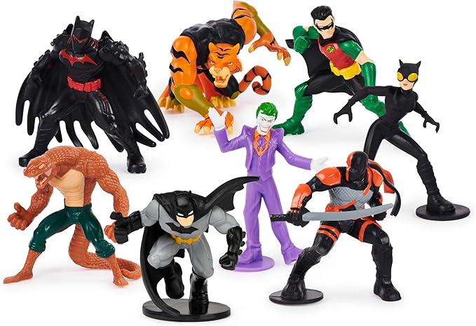 DC Comics Batman 2-inch Scale 8-Pack of Collectible Mini Action Figures (Amazon Exclusive), Kids Toys for Boys Aged 3 and up - Figurio