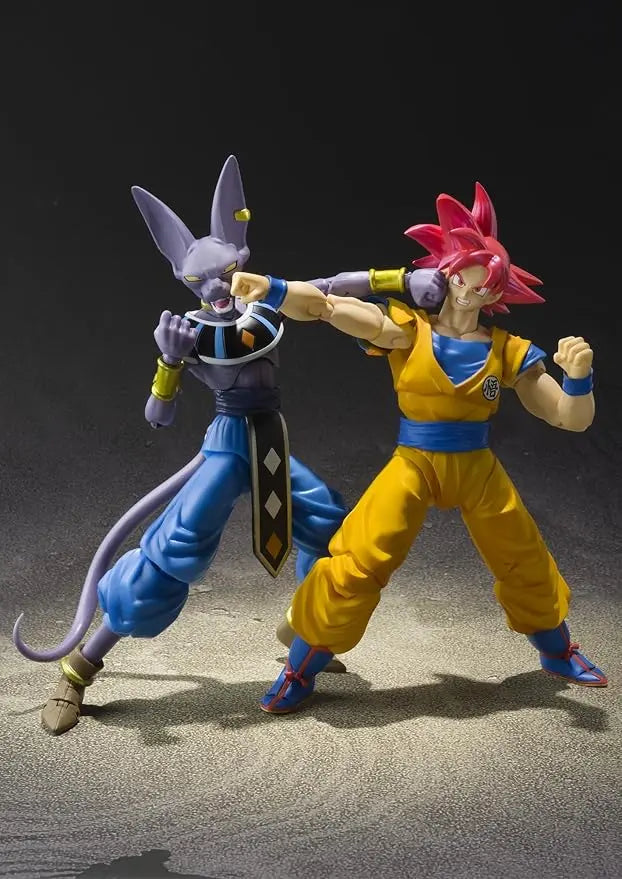 Bandai Tamashii Nations S.H. Figuarts Super Saiyan God Son Goku "Dragon Ball Super" Action Figure - Figurio