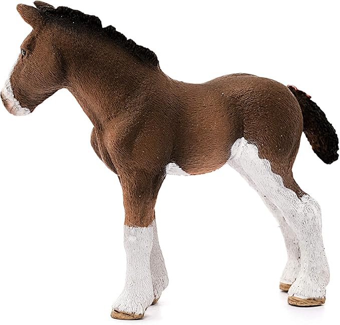 Schleich Farm World, Animal Figurine, Farm Toys for Boys and Girls 3-8 Years Old, Clydesdale Foal, Multicolor, 3.1 inch - Figurio