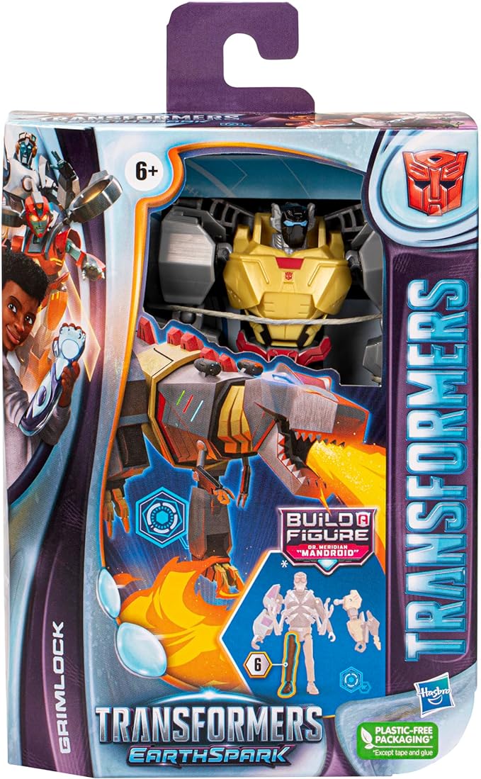 Transformers Toys EarthSpark Deluxe Class Grimlock Action Figure, 5-Inch, Robot Toys for Kids Ages 6 and Up - Figurio