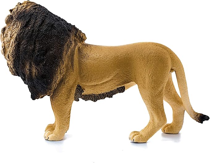 Schleich Wild Life Realistic King of The Jungle Lion Toy Figurine - Highly Durable Realistic Wild African Lion Action Figure Toy, Education and Fun for Boys and Girls, Gift for Kids Ages 3+ - Figurio