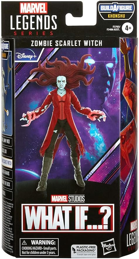 Marvel Legends Series MCU Disney Plus What If Zombie Scarlet Witch Action Figure 6-inch Collectible Toy, 2 Accessories and 1 Build-A-Figure Part - Figurio