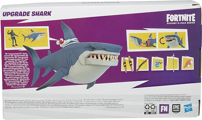 FORTNITE Hasbro Victory Royale Series Upgrade Shark Collectible Action Figure with Accessories - Ages 8 and Up, 6-inch - Figurio