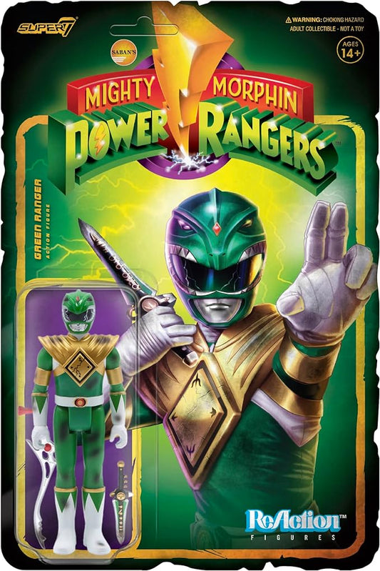 Mighty Morphin' Power Rangers Reaction Figure - Green Ranger (Battle Damaged) - Figurio