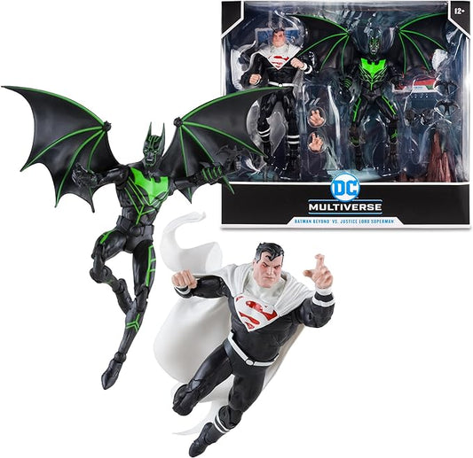 McFarlane Toys - DC Multiverse Batman Beyond vs. Justice Lord Superman 7in Action Figure 2pk - Figurio