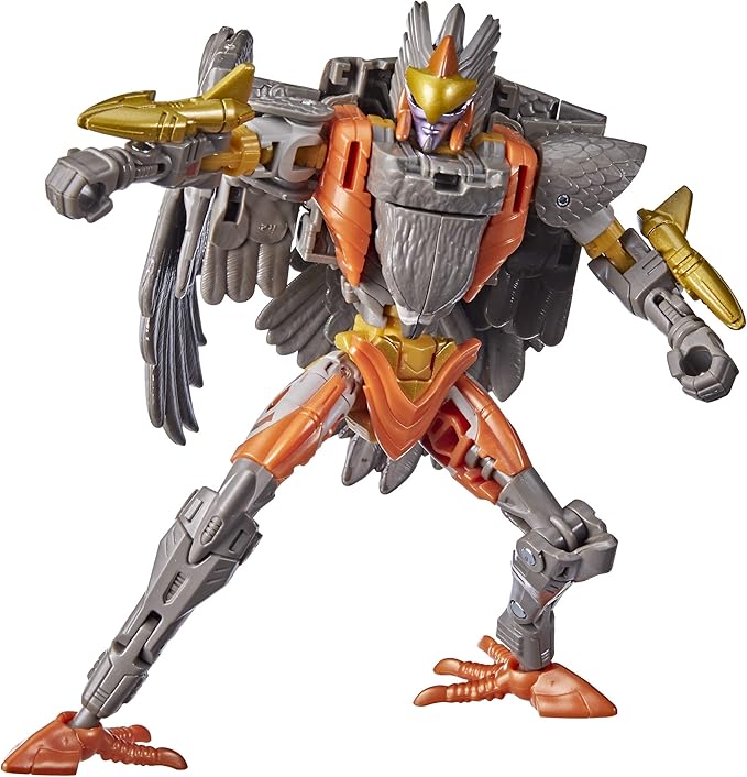 Transformers Toys Generations War for Cybertron: Kingdom Deluxe WFC-K14 Airazor Action Figure - Kids Ages 8 and Up, 5.5-inch - Figurio