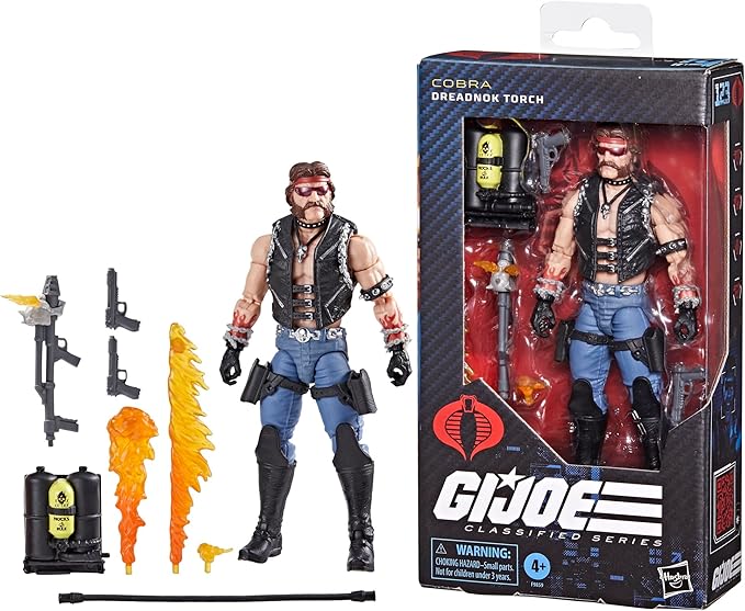 G.I. Joe Classified Series #123, Dreadnok Torch, Collectible 6-Inch Action Figure with 8 Accessories - Figurio