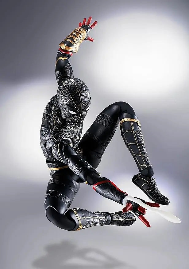 TAMASHII NATIONS - Spider-Man: No Way Home - Spider-Man (Black & Gold Suit), Bandai Spirits S.H.Figuarts Action Figure - Figurio