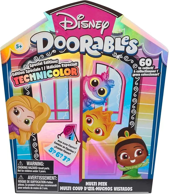 Just Play Disney Doorables Multi Peek Technicolor Takeover, 1.5-inch Collectible Figurines, 5-7 Figures Inside, Kids Toys for Ages 5 Up - Figurio