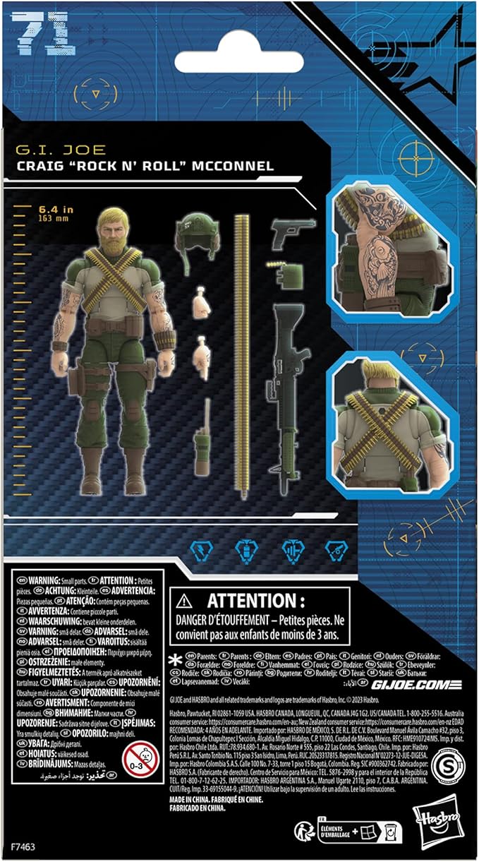 G.I. Joe Classified Series Craig “Rock ‘N Roll” McConnel, Collectible Action Figures,71, 6-inch Action Figures for Boys & Girls, with 7 Accessories - Figurio