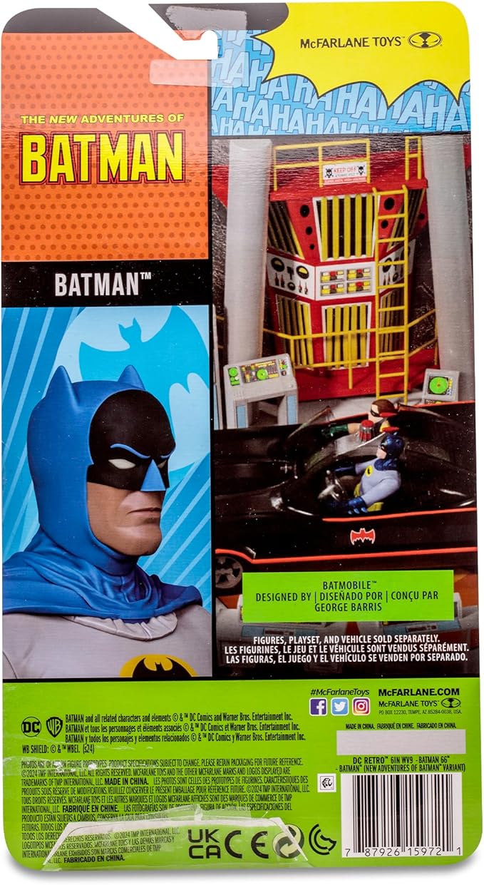 McFarlane Toys - DC Retro Batman (The New Adventures of Batman) 6in Action Figure - Figurio