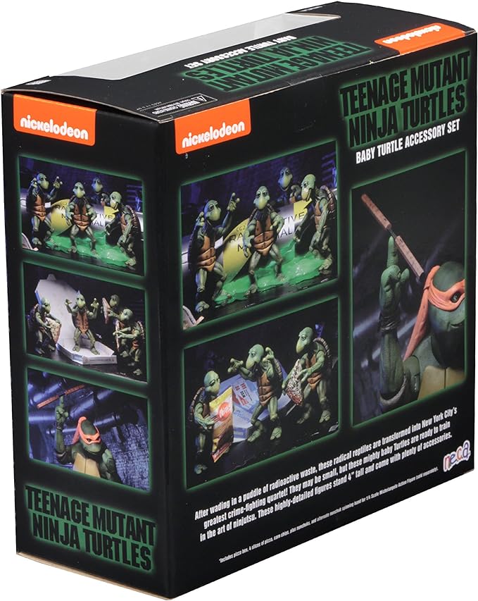 NECA - Teenage Mutant Ninja Turtles (1990 Movie) - 1/4 Scale Action Figures - Baby Turtles Set - Figurio