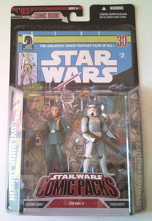 Star Wars 3.75 Expanded Universe Storm Trooper & Governor Tarkin - Figurio