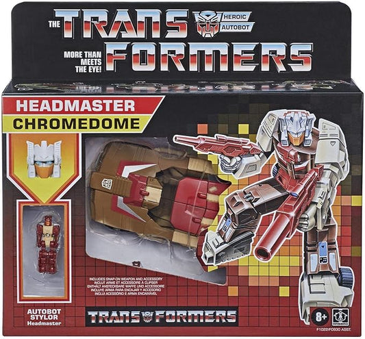 Transformers 2021 Modern Figure in Retro Packaging Autobot Headmaster Chromedome with Stylor - Figurio