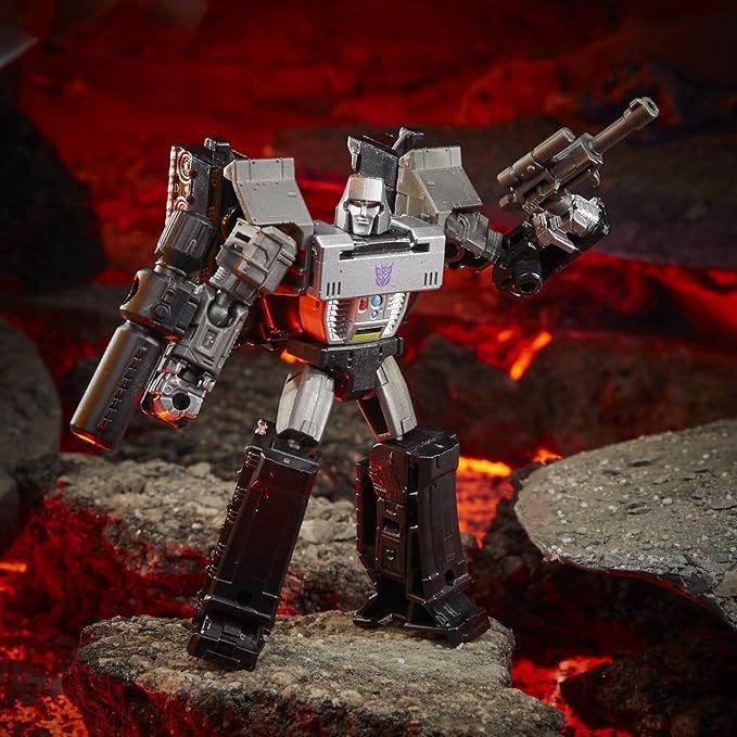 Transformers Toys Generations War for Cybertron: Kingdom Core Class WFC-K13 Megatron Action Figure - Kids Ages 8 and Up, 3.5-inch, Black - Figurio