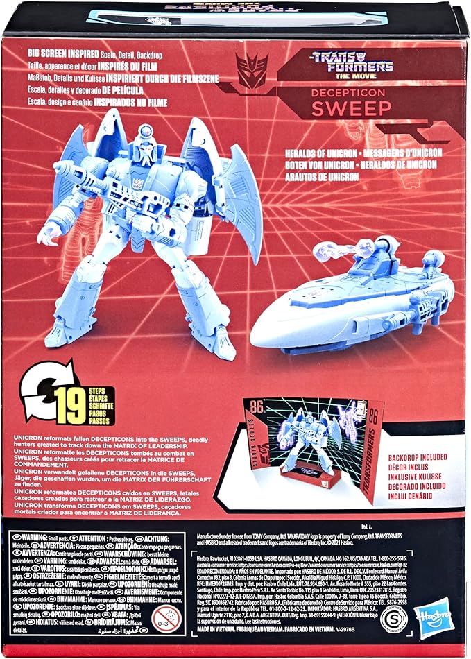 Transformers Toys Studio Series 86-10 Voyager Class The The Movie 1986 Decepticon Sweep Action Figure, Ages 8 and Up, 6.5-inch - Figurio