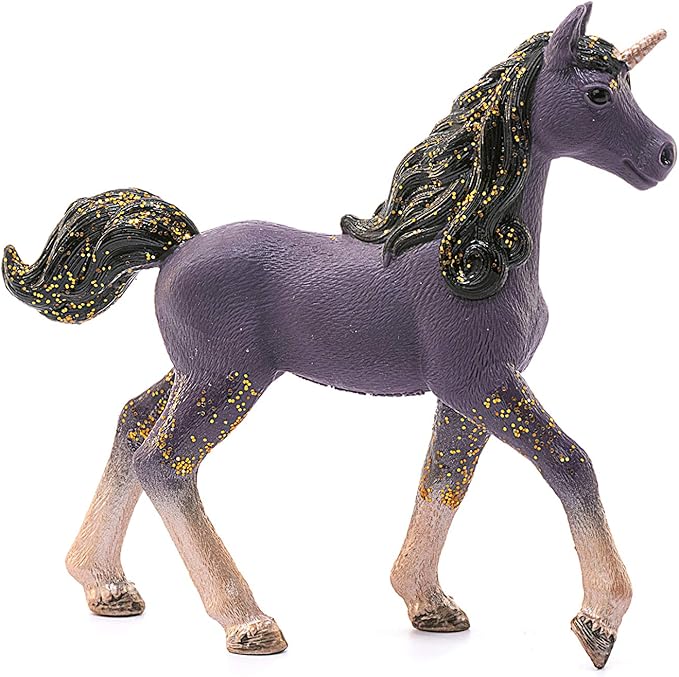 Schleich bayala, Unicorn Toys for Girls and Boys, Shooting Star Unicorn Foal Toy Figurine, Purple, Ages 5+ - Figurio