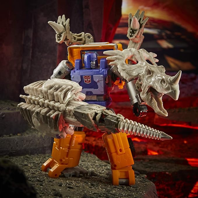 Transformers Toys Generations War for Cybertron: Kingdom Deluxe WFC-K15 Ractonite Fossilizer Action Figure - Kids Ages 8 and Up, 5.5-inch - Figurio